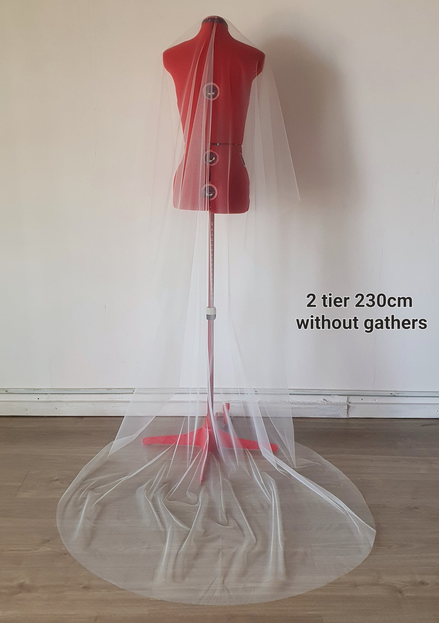 Drop veil | Blusher Veil with gathers