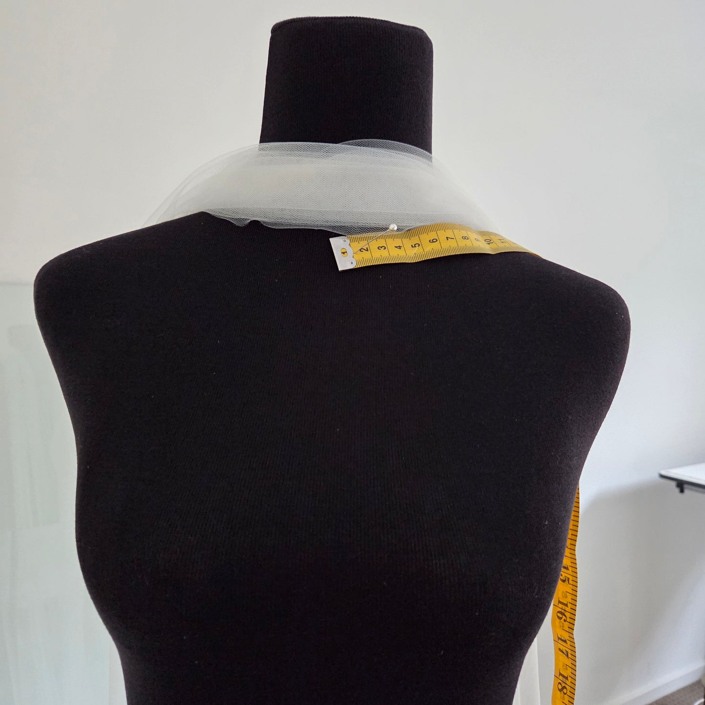 How to measure a bridal scarf