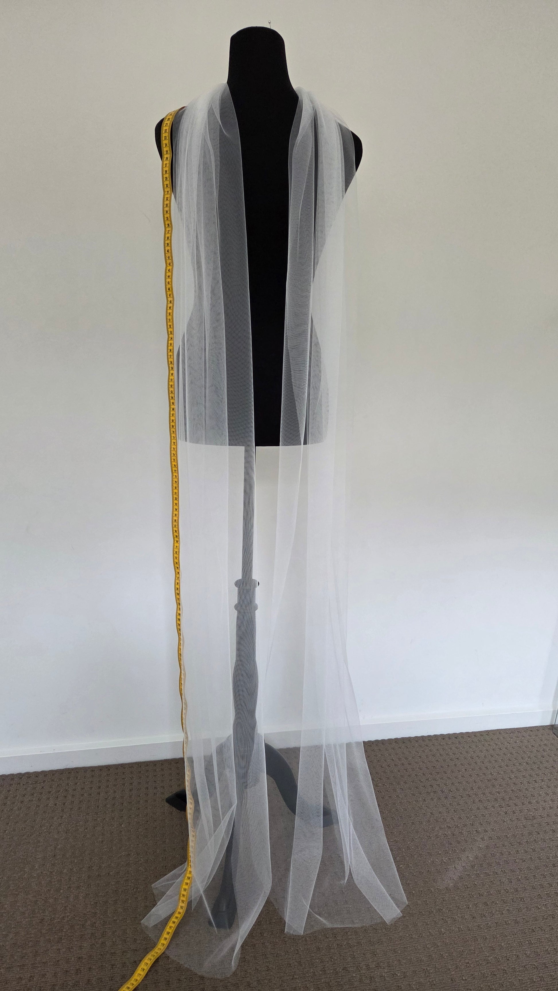 Floor length bridal scarf