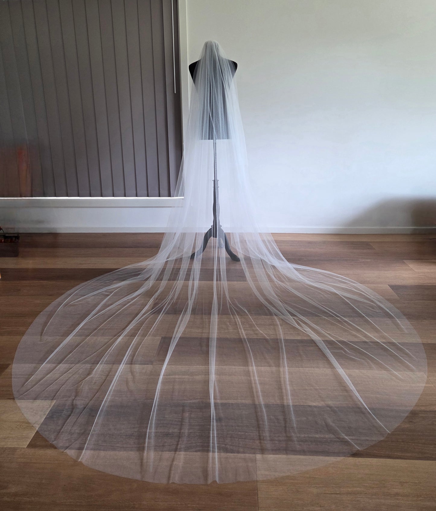 English Net Blusher Veil with long blusher