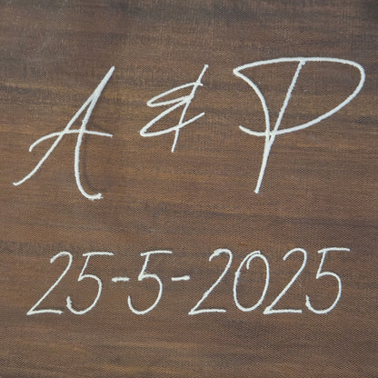 Personalised wedding veil, Custom Embroidery (initials, names, date, quotes) ADD ON