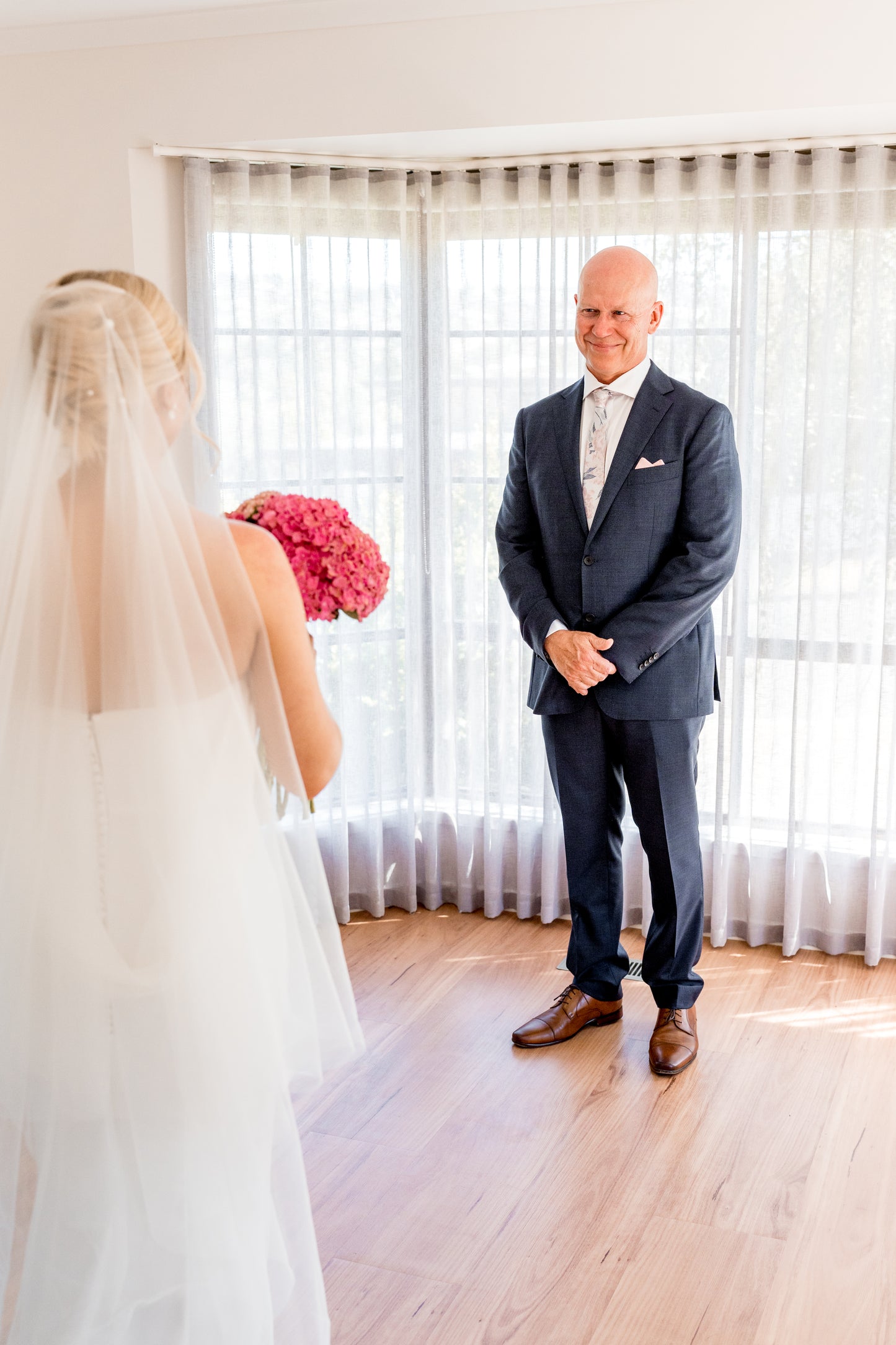English Net Blusher Veil with long blusher