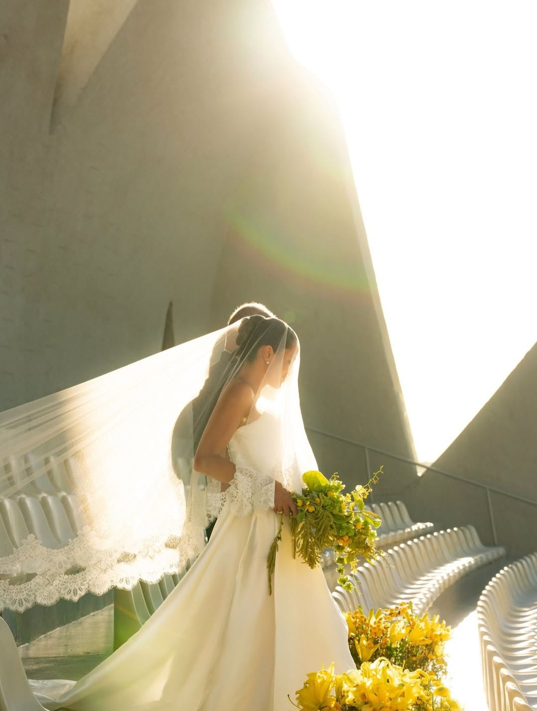 Alexandria - Blusher lace veil