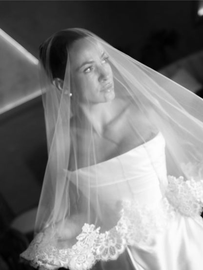 Alexandria - Blusher lace veil