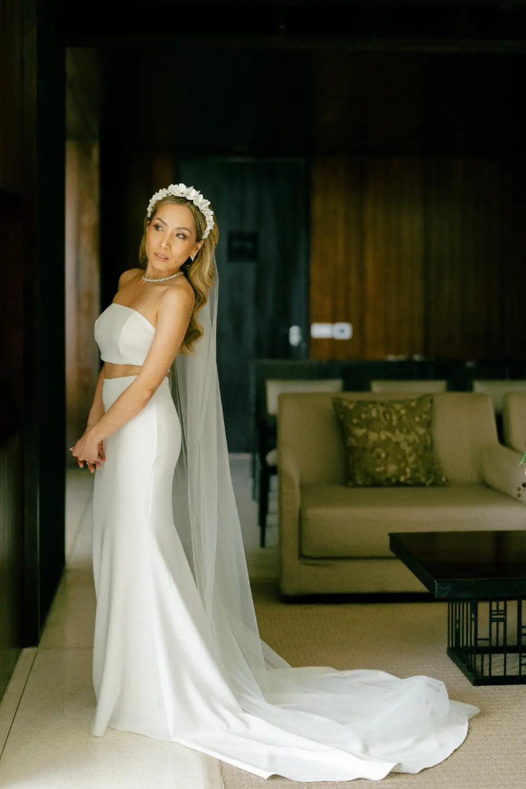Soft bridal tulle wedding veil.