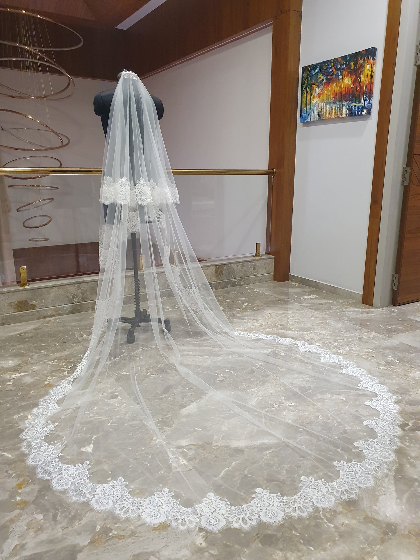 Alexandria - Blusher lace veil