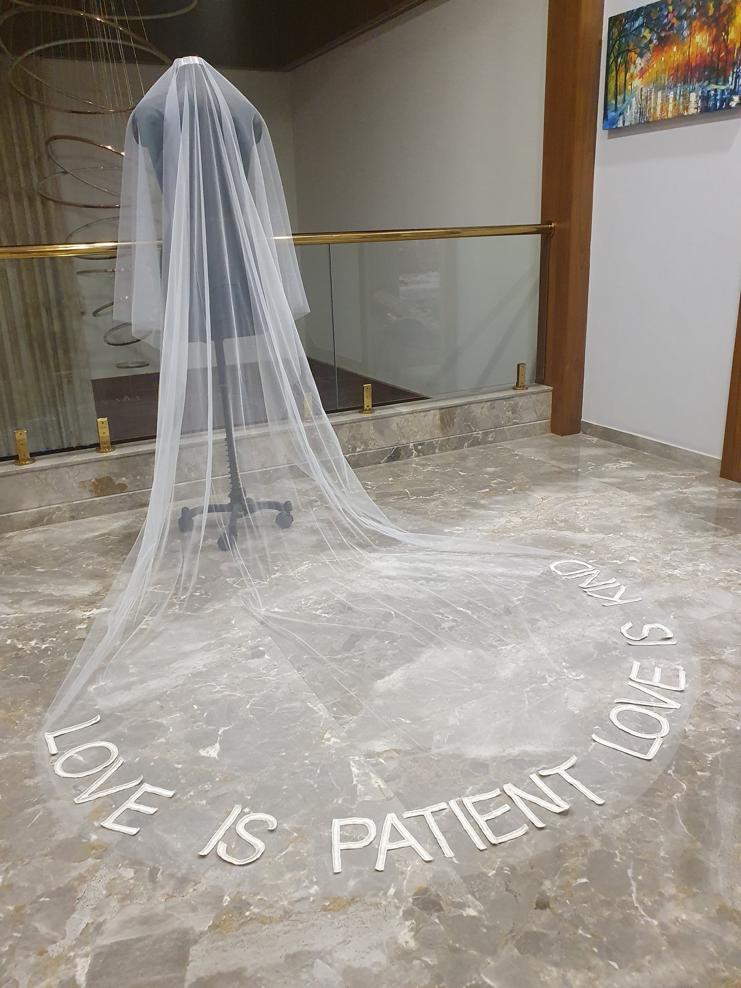 Personalised wedding veil, Custom Embroidery (initials, names, date, quotes) ADD ON